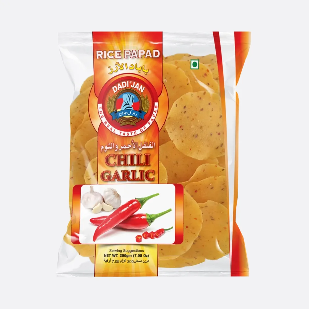 Dadi Jan Rice Papad Chili Garlic