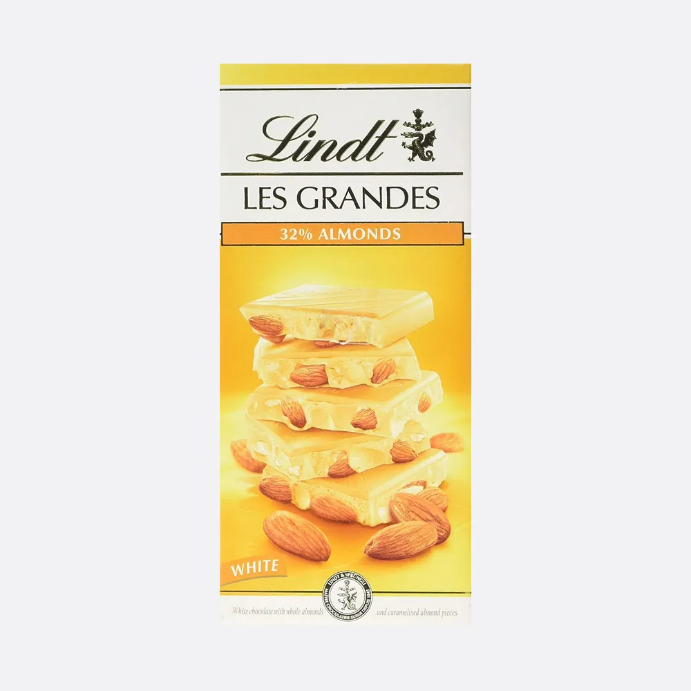 Lindt Les Grandes White Chocolate 32% Almonds