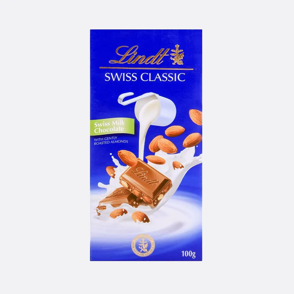 Lindt Swiss Classic Swiss Milk Chocolate Roasted Almonds