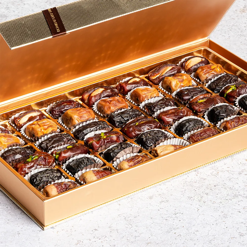 Elite Selection Dates Box (Golden) 42 Pcs