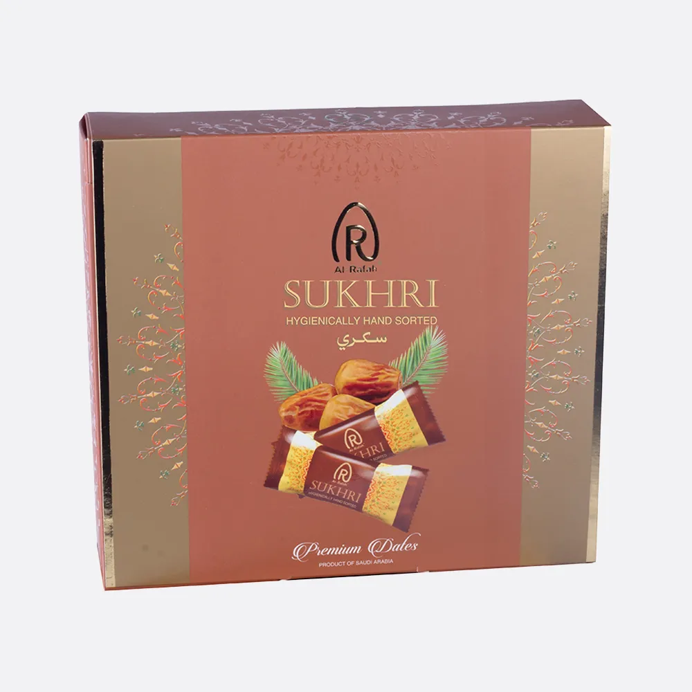 Al-Rafah Sukhri Hygienically Hand Sorted Premium Dates Square Gift Box