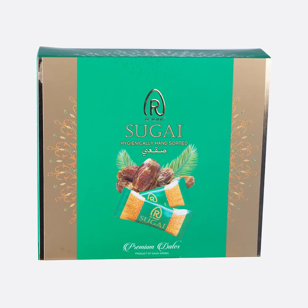 Al-Rafah Sugai Hygienically Hand Sorted Premium Dates Square Gift Box