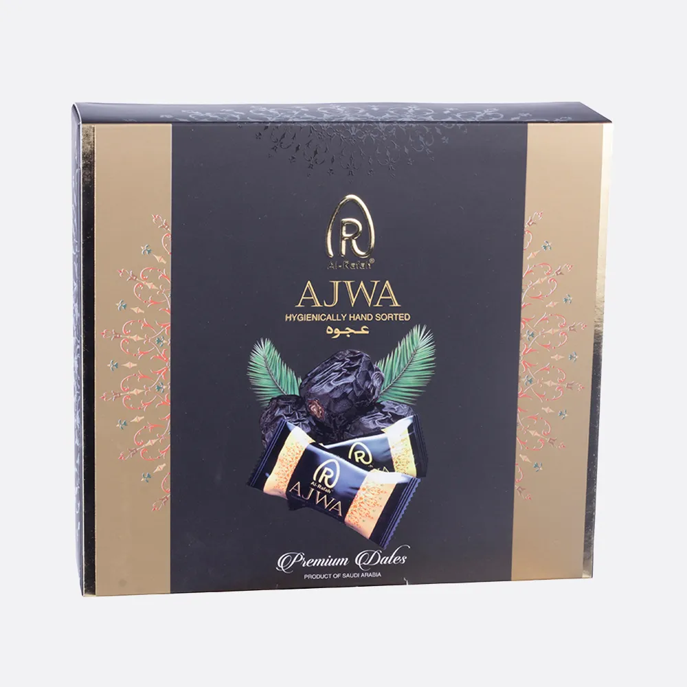 Al-Rafah Ajwa Hygienically Hand Sorted Premium Dates Square Gift Box