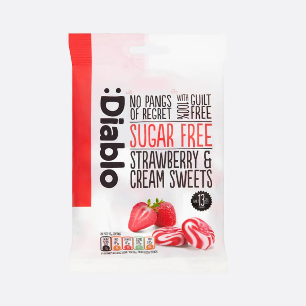 Diablo Sugar Free Strawberry & Cream Sweets