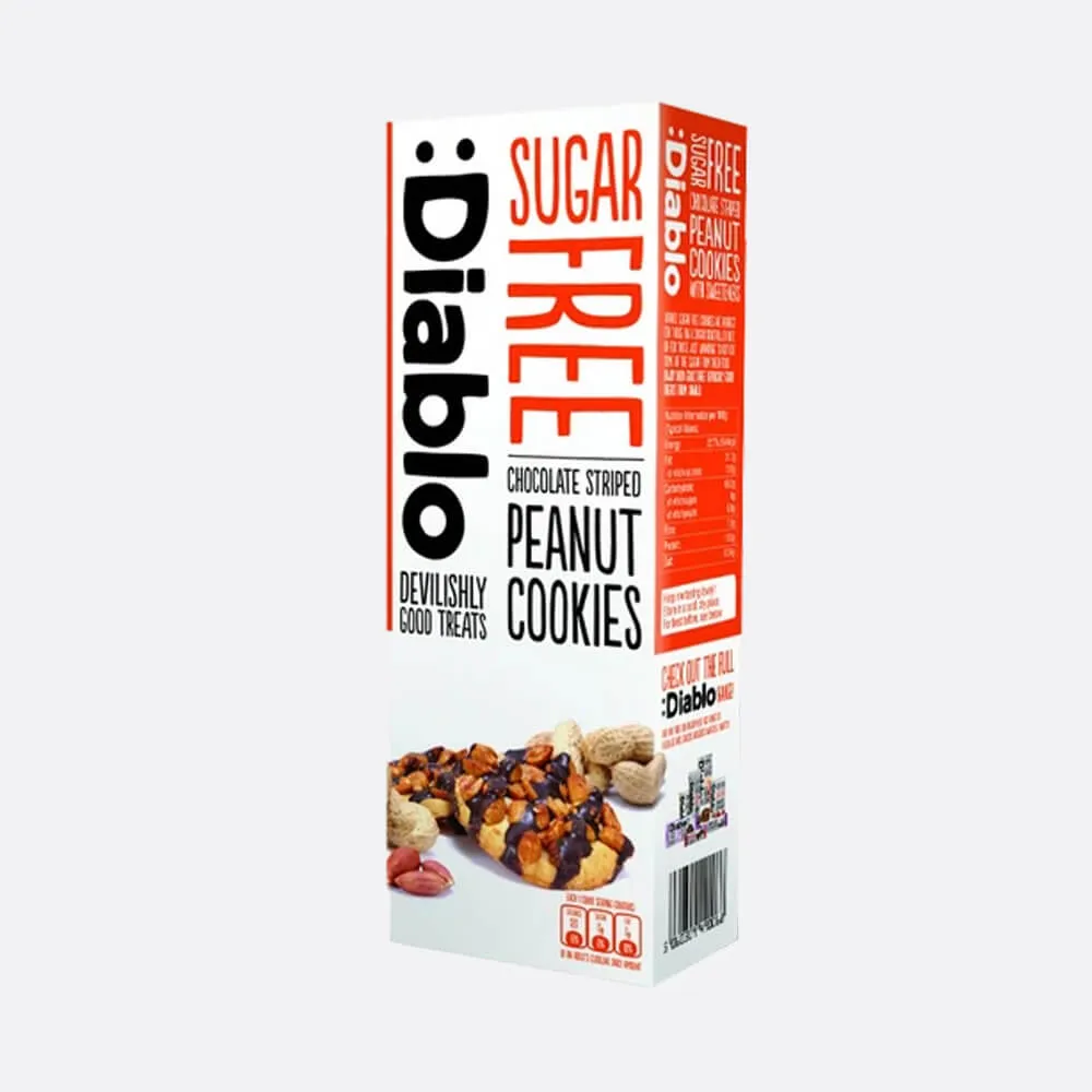 Diablo Sugar Free Chocolate Striped Peanut Cookies