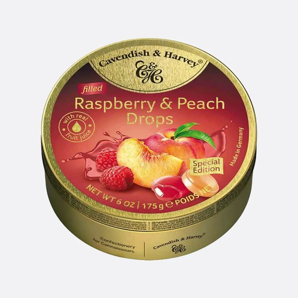 Cavendish & Harvey Filled Raspberry & Peach Drops
