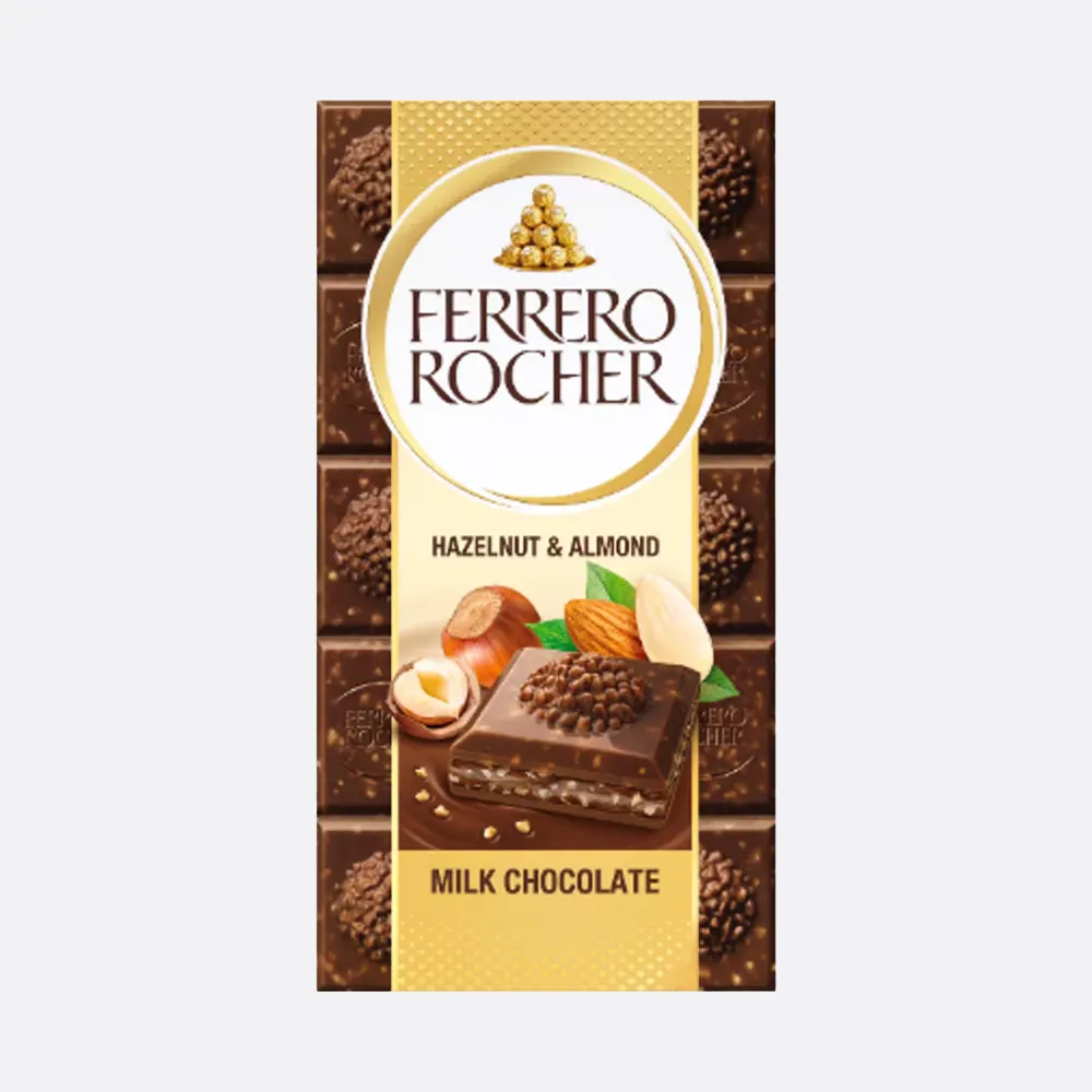 Ferrero Rocher Hazelnut & Almond Milk Chocolate Bar