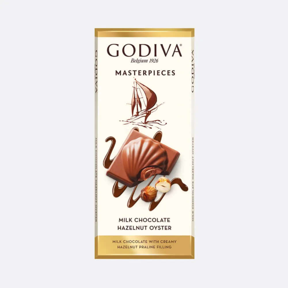 Godiva Master Pieces Milk Chocolate Hazelnut Olyster
