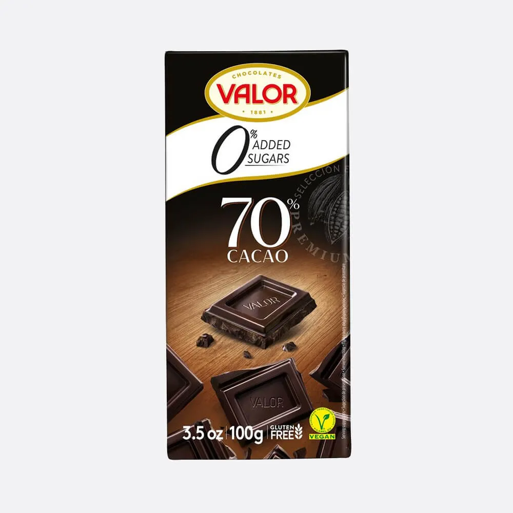 Valor Sugar Free 70% Dark Chocolate