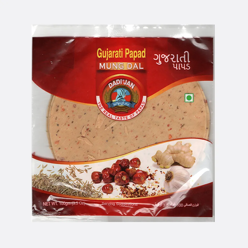 Dadi Jan Gujrati Mung Dal Papad Red Chili, Ginger, Garlic & Zeera