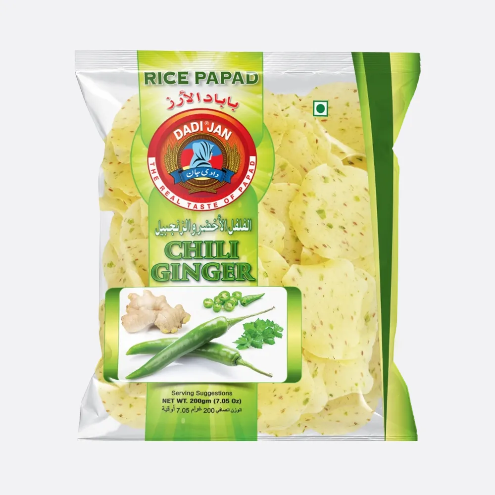 Dadi Jan Rice Papad Chili Ginger