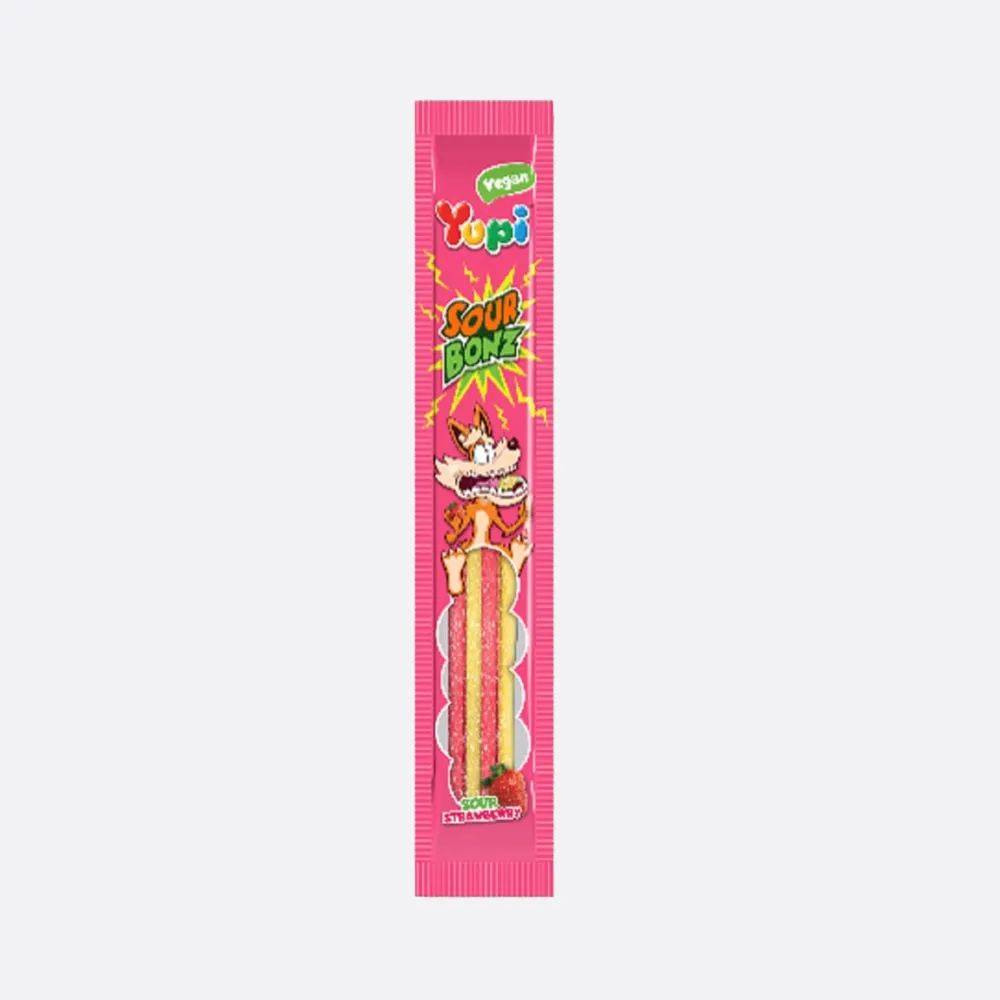 Yupi Vegan Sour Bonz Strawberry