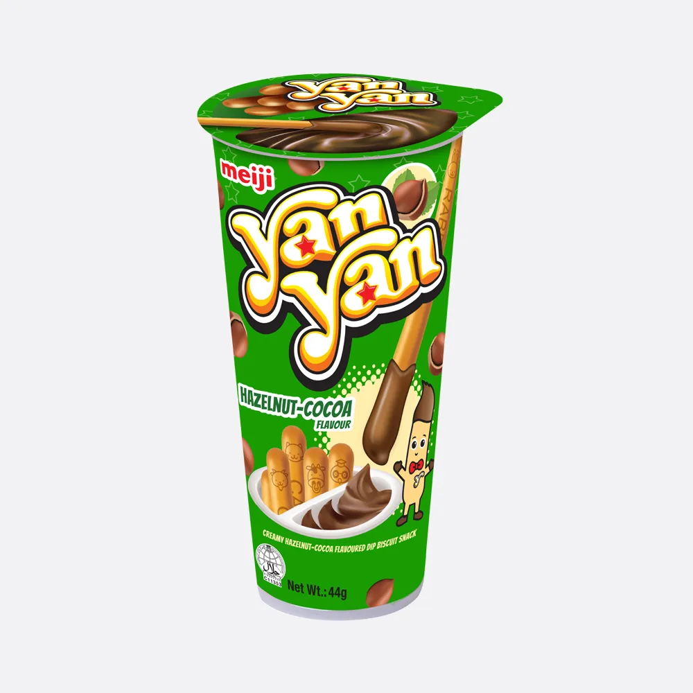 Meiji Yan Yan Hazelnut-Cocoa Dip Biscuit Snack
