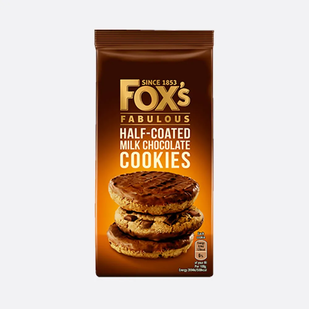 Fox's Fabulous Half-Coated Milk Chocolate Cookies