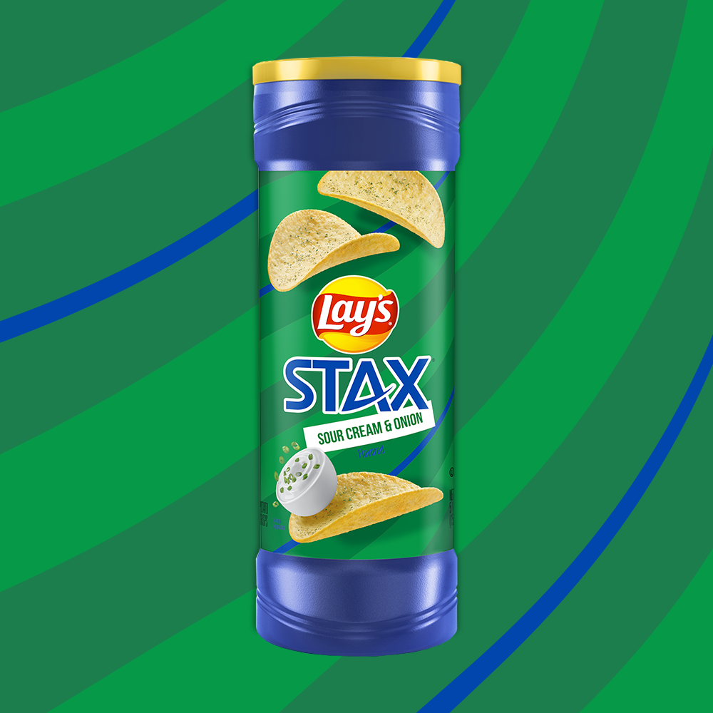 Lay's STAX Sour Cream & Onion Flavored Potato Crisps 155.9 Gm
