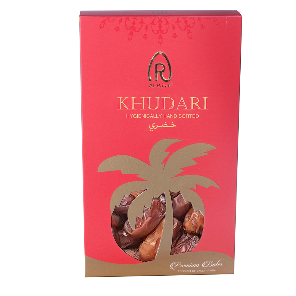 Al-Rafah Khudari Hygienically Hand Sorted Premium Dates Rectangle Gift Box