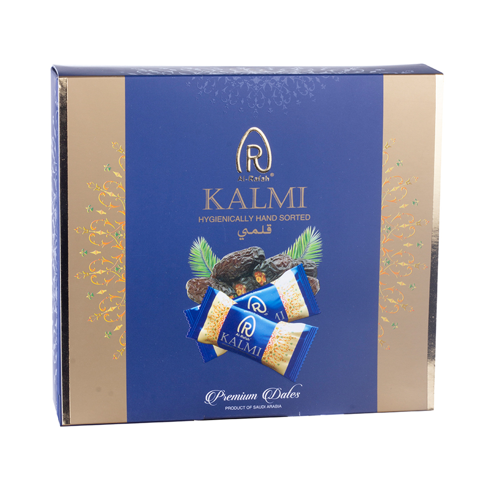 Al-Rafah Kalmi Hygienically Hand Sorted Premium Dates Square Gift Box