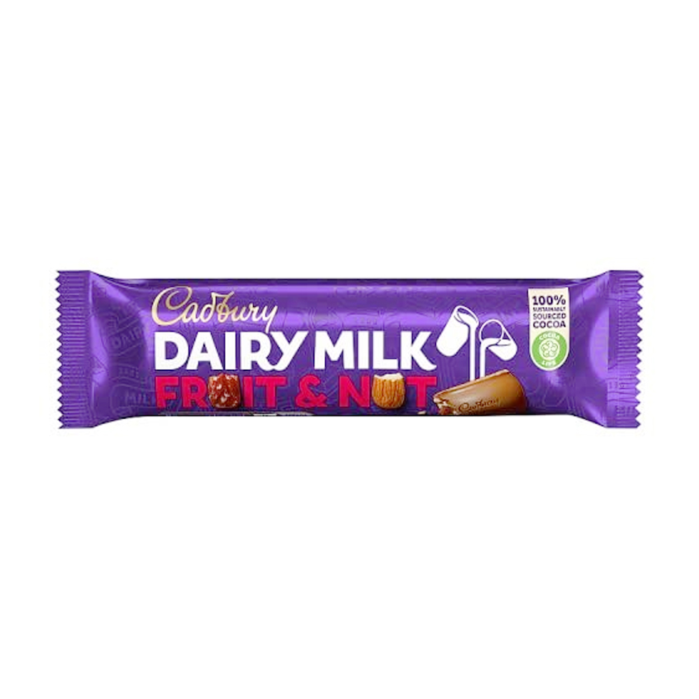 Cadbury Dairy Milk Fruit & Nut The Classic Creamy Taste 49Gm Bar