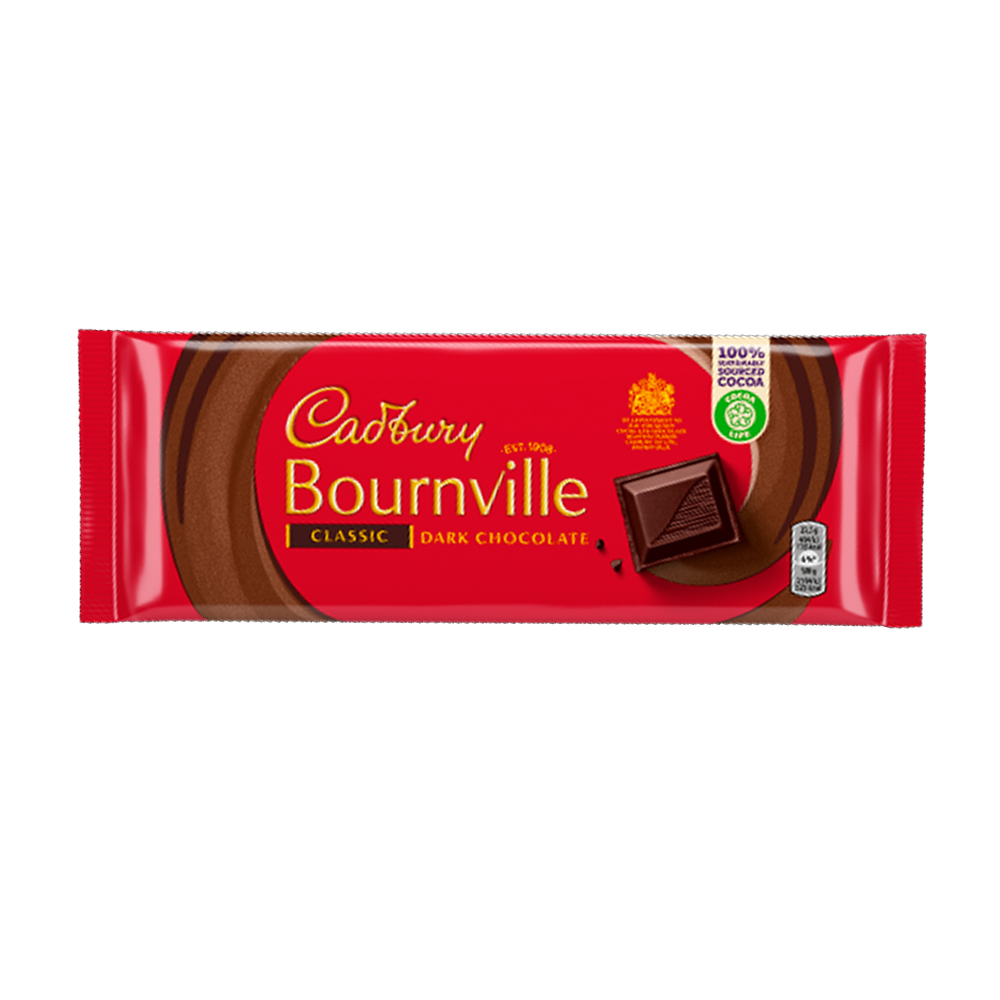 Cadbury Bournville Classic Dark Chocolate 180Gm Bar