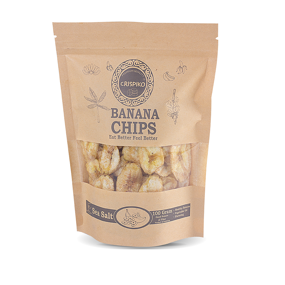 Crispiko Banana Chips Eat Better Feel Better Sea Salt 100Gm