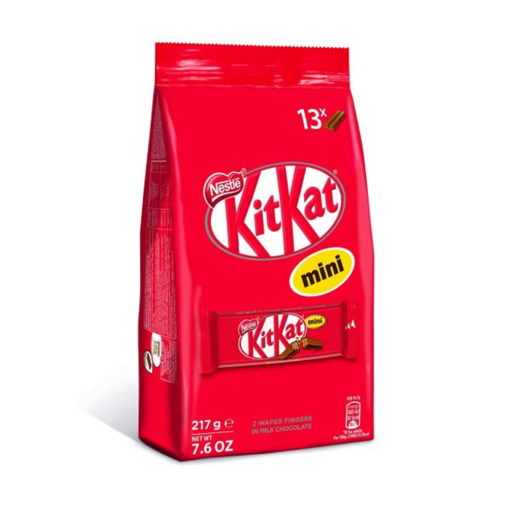 Nestle Kitkat Mini 2 Wafer Fingers In Milk Chocolate Approx 13 217Gm