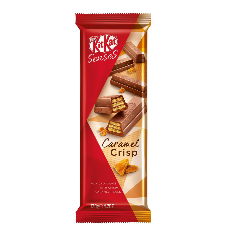 Nestle Kitkat Senses Caramel Crisp Milk Chocolate With Crunchy Caramel