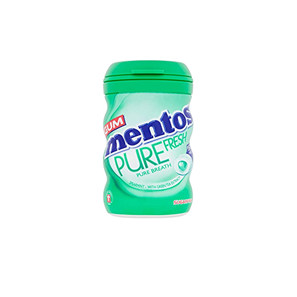 Mentos Gum Pure Fresh Pure Breath Spearmint With Green Tea Extract