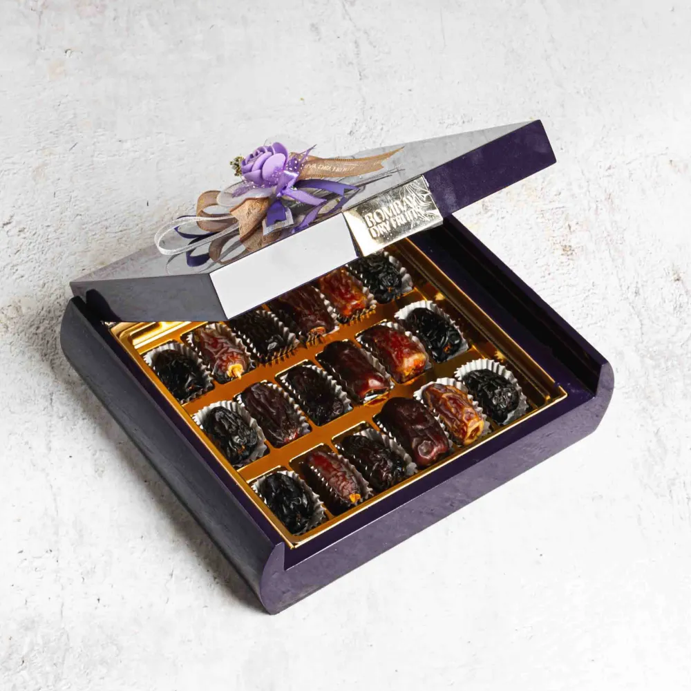 Grand Prestige Dates Box (Plain) - 18Pcs - Pruple