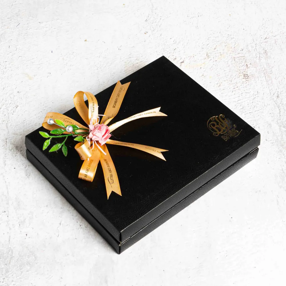 Classic Essential Dates Box (Plain) - 12Pcs - Black