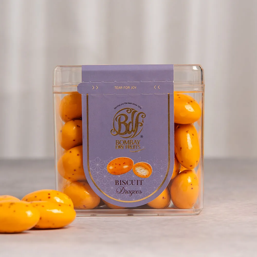 Biscuit Orange Flavored Covered With White Chocolate