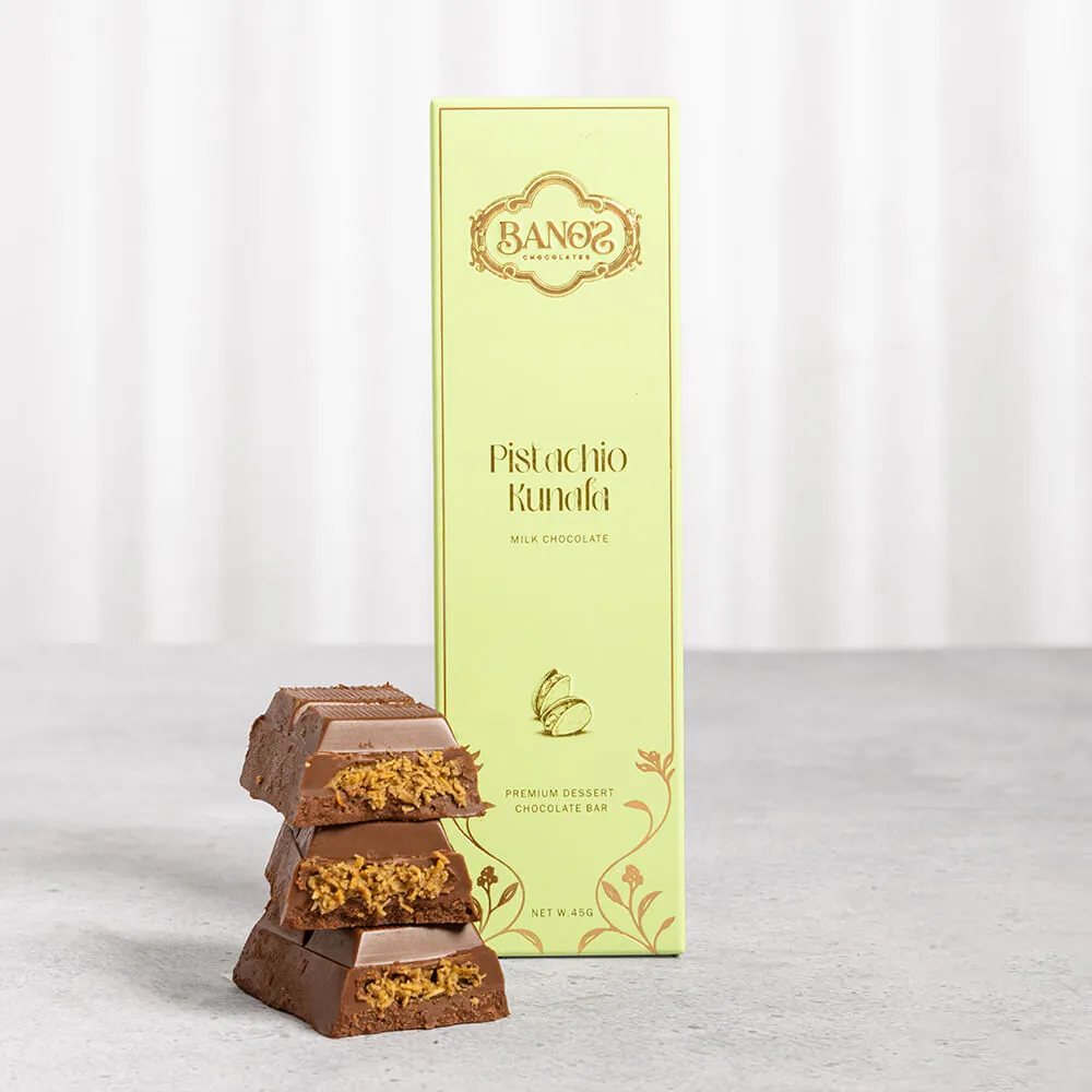 Banos Pistachio Kunafa Milk Chocolate Bar