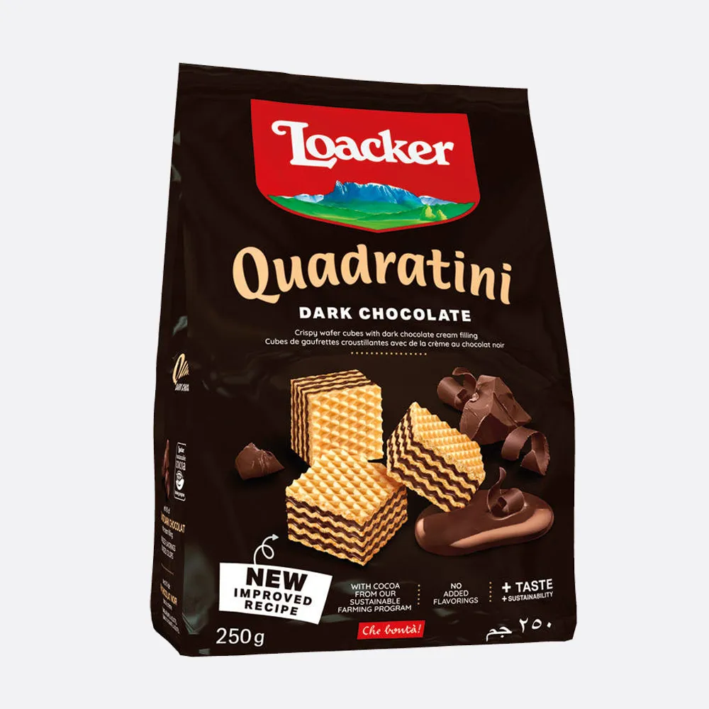 Loacker Dark Chocolate Wafer Cubes