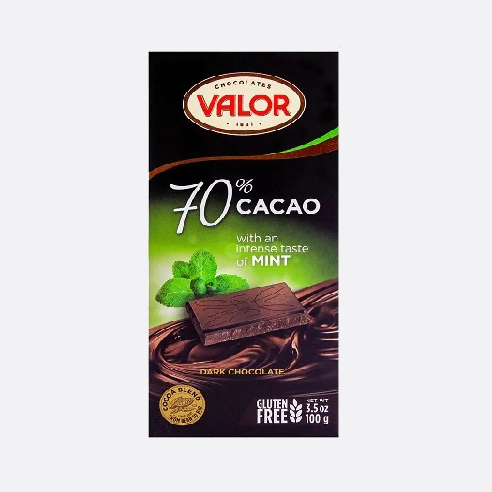Valor Dark Chocolate With Intense Mint