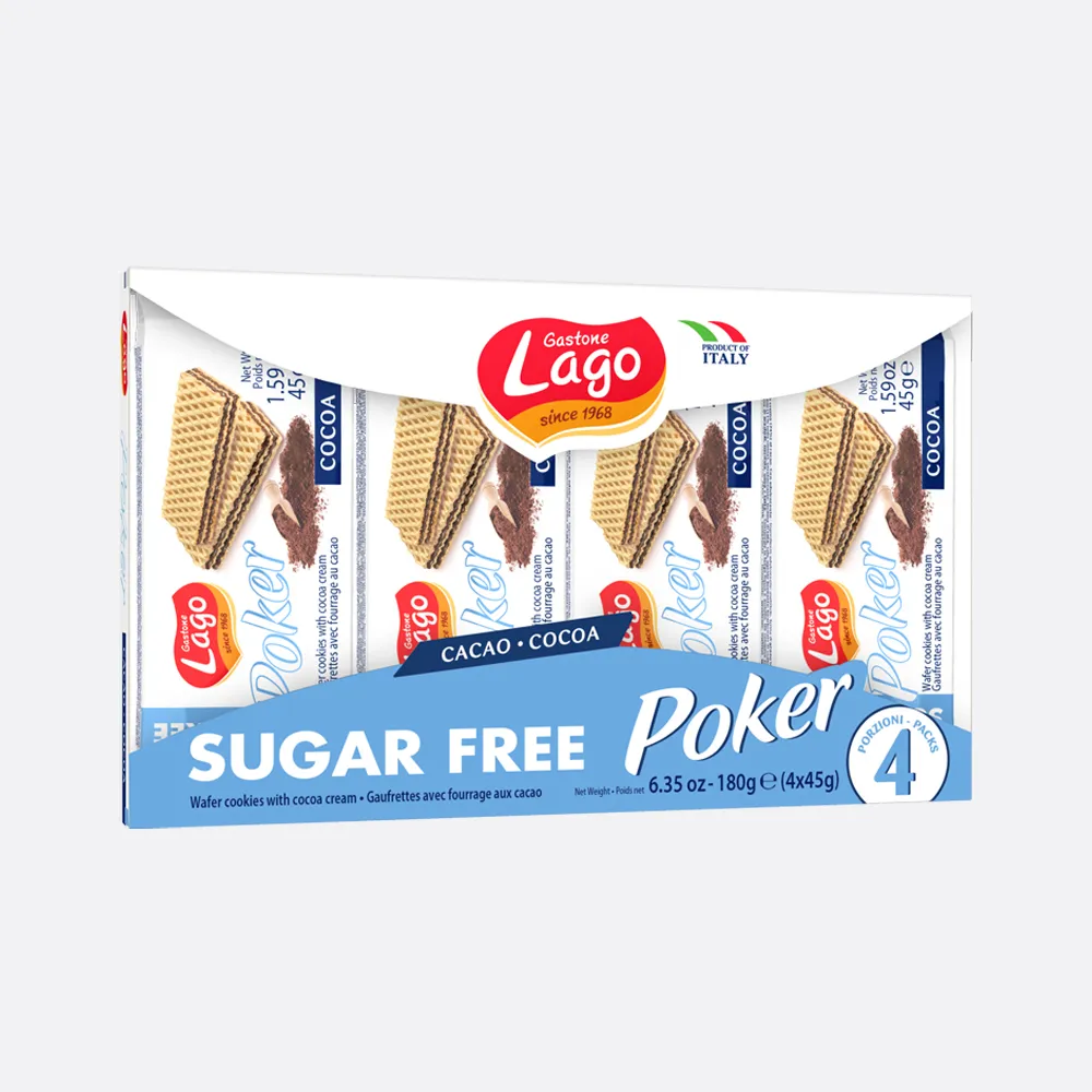Lago Sugar Free Poker Cocoa Wafer