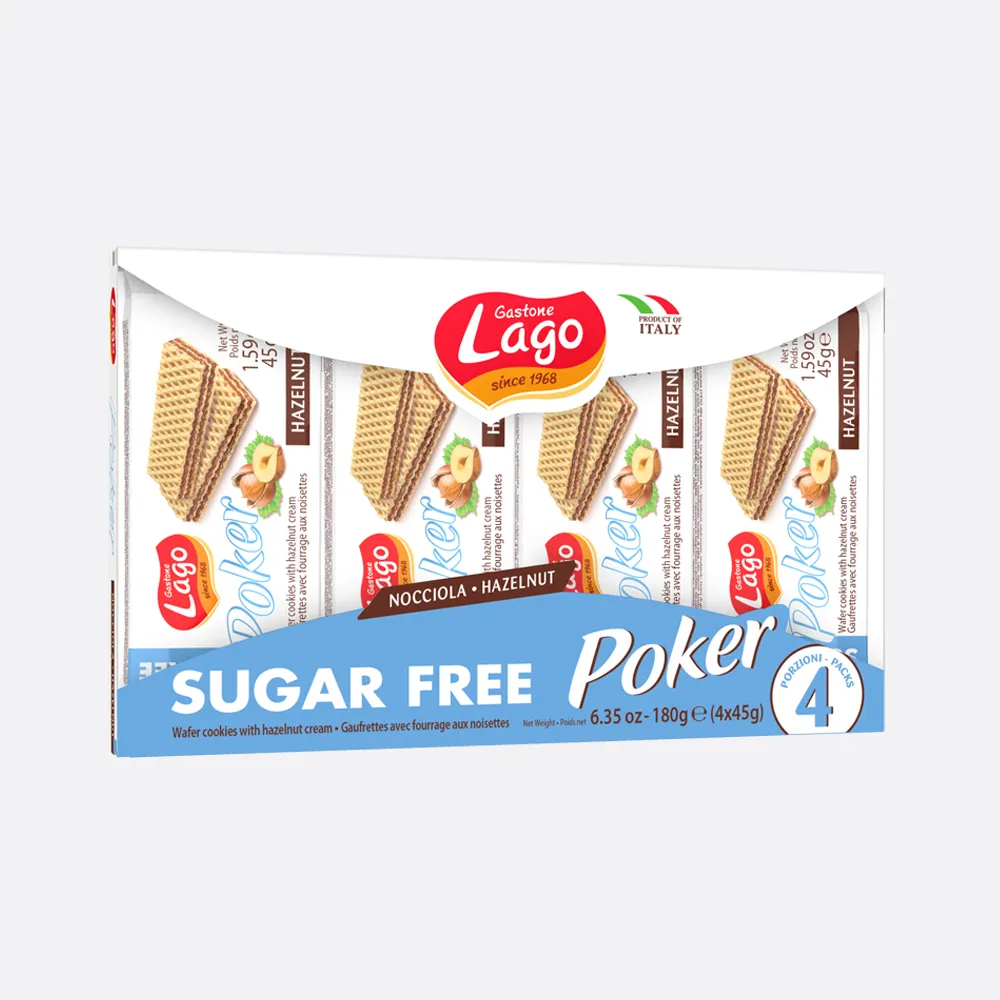 Lago Sugar Free Poker Hazelnut Wafer
