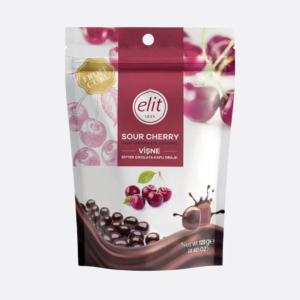 Elit Sour Cherry Dark Chocolate Covered Cubes