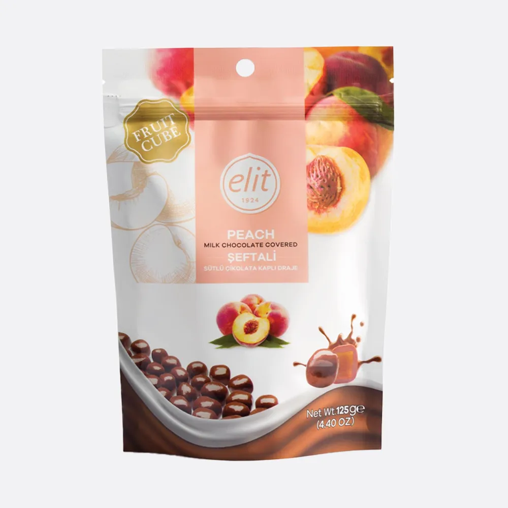 Elit Peach Milk Chocolate Covered Cubes