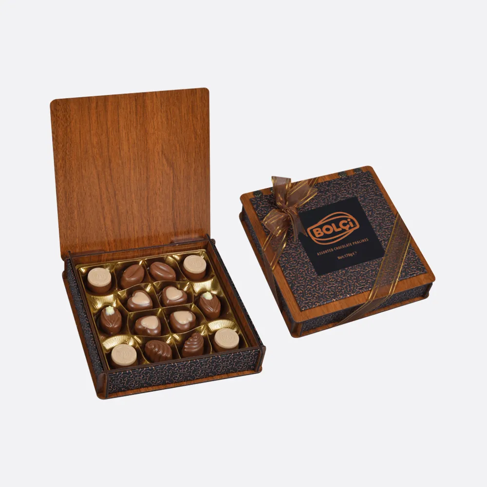 Bolci Pralines Wood & Leather Box