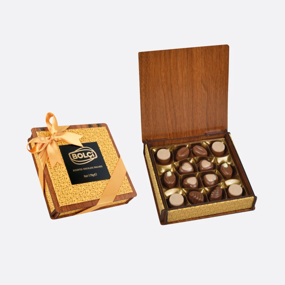 Bolci Pralines Wood & Leather Box