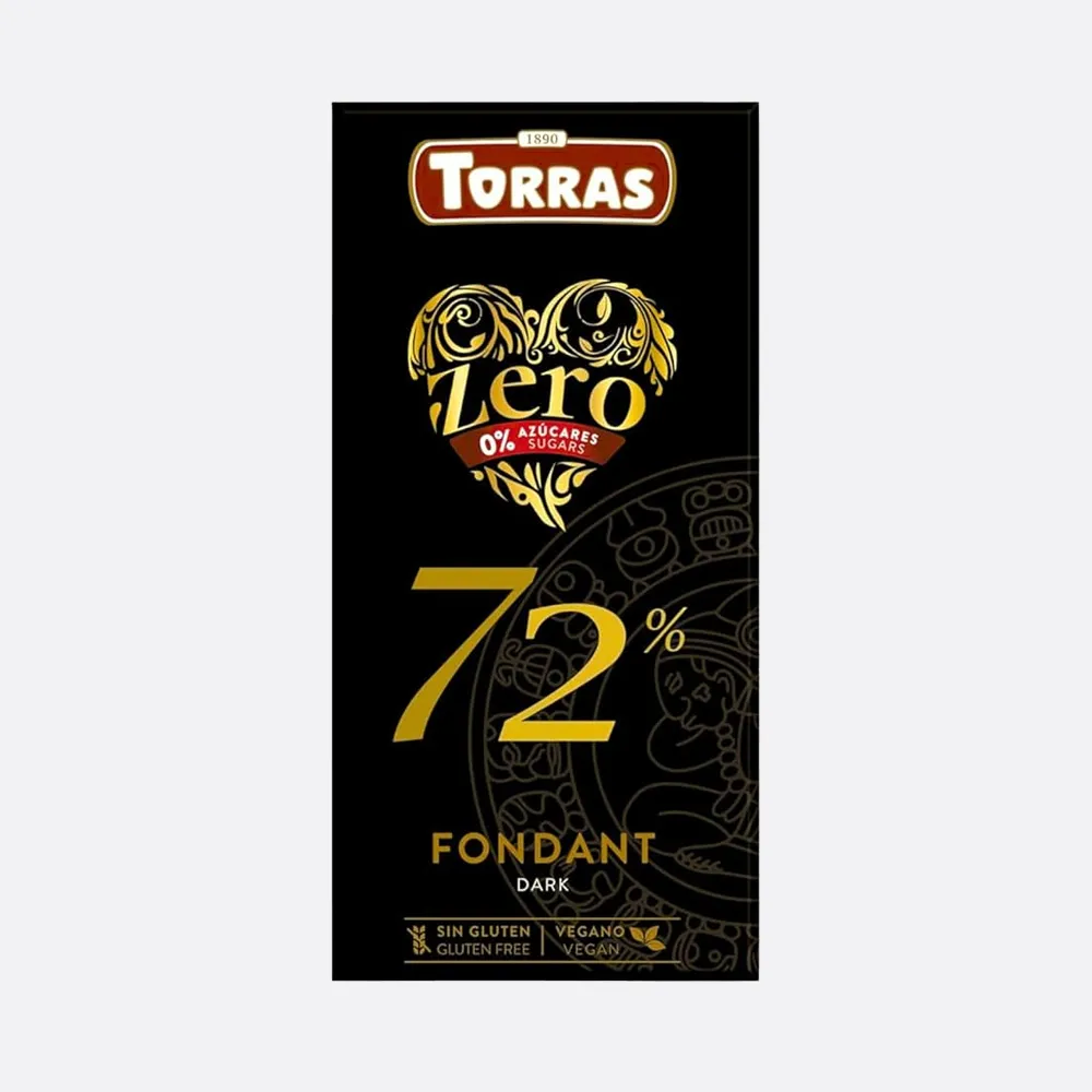 Torras Sugar Free 72% Fondant Dark Chocolate