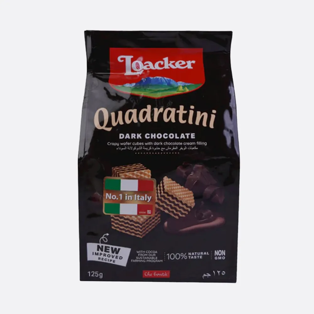 Loacker Dark Chocolate Wafer Cubes 