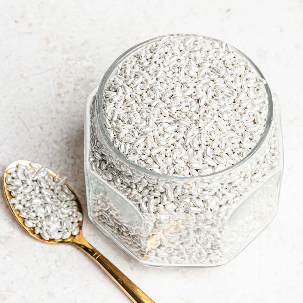 Silver Coated Fennel Seeds (Saunf)
