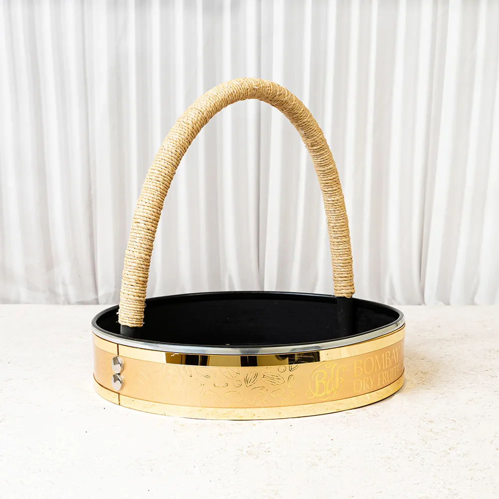 Premium BDF Cardboard Gift Basket Golden Medium