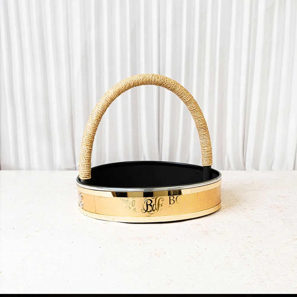 Premium BDF Cardboard Gift Basket Golden Small